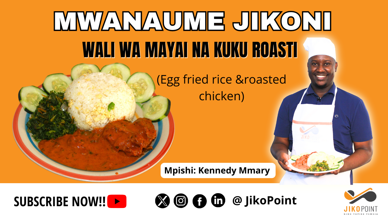 Jinsi ya kupika wali wa mayai na kuku roasti